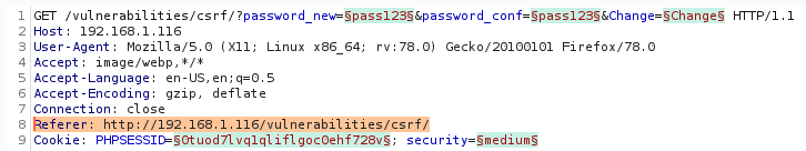 Medium Severity DVWA CSRF