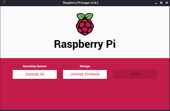 Starting Raspberry Pi Imager