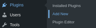 You can install new plugin by clicking on the Add new of the Plugins section