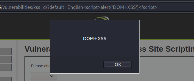 Low DOM XSS DVWA