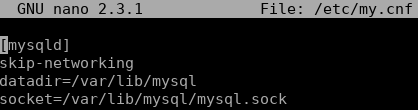 Add the skip-networking line in your my.cnf file