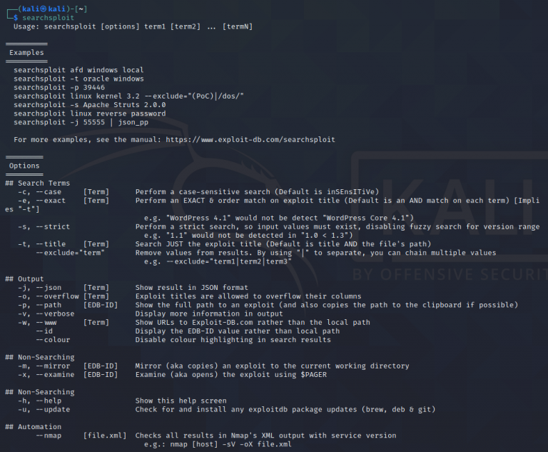 Searchsploit kali linux как пользоваться