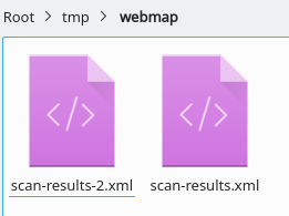 Nmap scan results copied to temporary directory